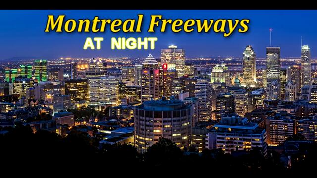 Montreal Highway System at Night, Quebec