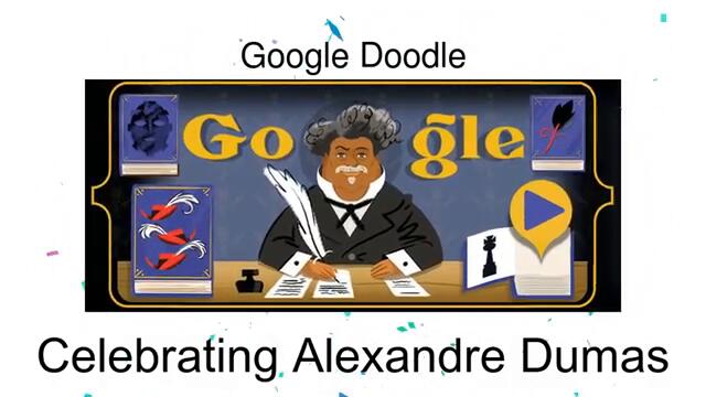 Alexandre Dumas Celebrating Google Doodle Alexandre Dumas! Честваме Александър Дюма - баща с Гугъл!!