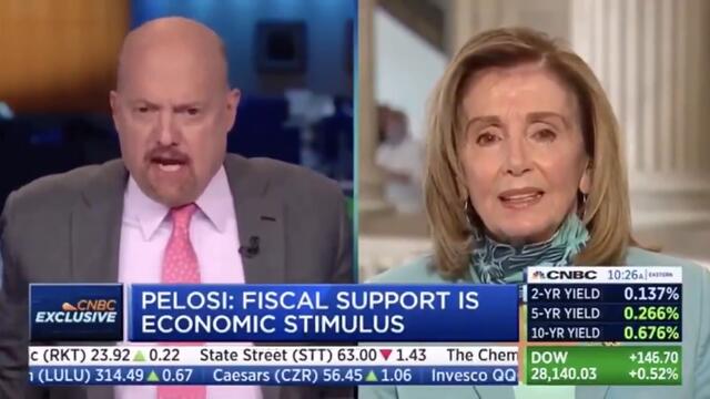 CNBC Host Jim Cramer Calls Pelosi "Crazy Nancy" To Her Face