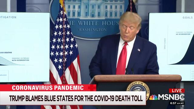 President Donald Trump Blames Blue States For Coronavirus Death Toll | Morning Joe | MSNBC
