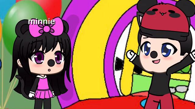 Mickey Mouse clubhouse floats away in Gacha Life