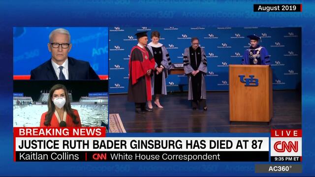 Watch President Trump react to death of Ruth Bader Ginsburg