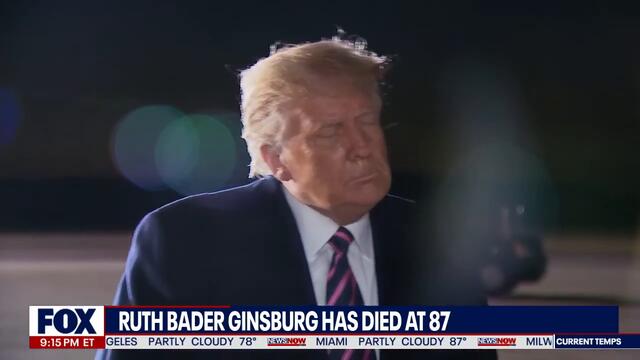 HE JUST LEARNED: President Trump Reacts to News of Ruth Bader Ginsburg's Death