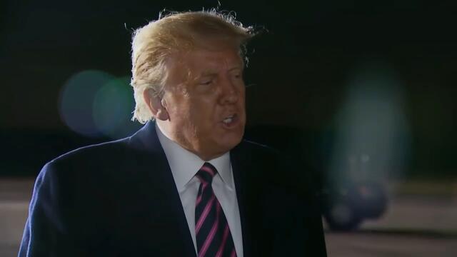 Reporter tells President Donald Trump about the death of Ruth Bader Ginsburg