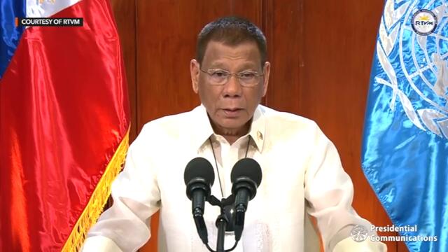 WATCH: President Duterte's speech at the 75th UN General Assembly
