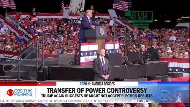 President Trump again suggests he might not accept election results