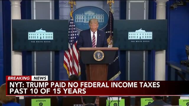 President Trump paid no income taxes in 10 of past 15 years: New York Times