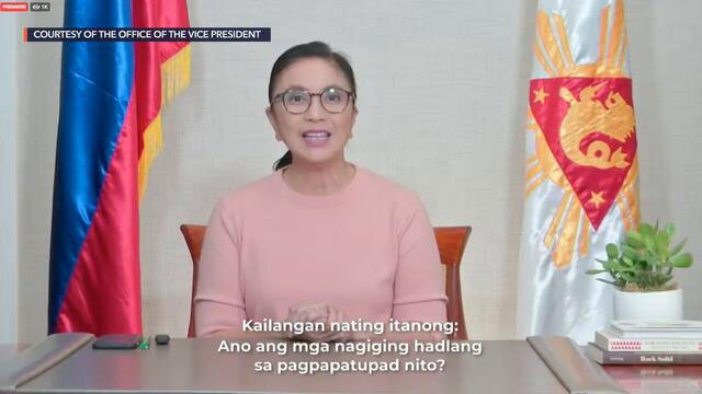 Vice President Leni Robredo on the novel coronavirus situation in the Philippines