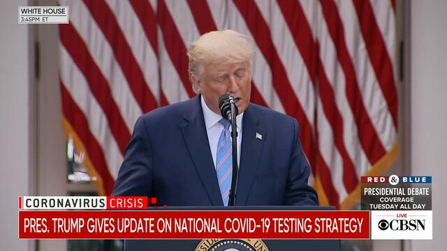 President Trump gives update on coronavirus testing