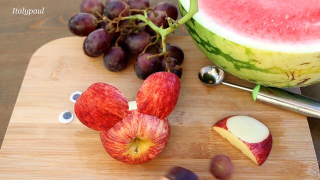 Art In FRUIT CARVING AND CUTTING TRICKS | Apple Mickey Mouse