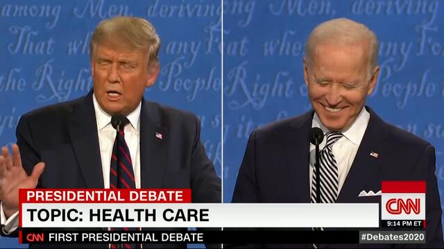 Debate moderator Chris Wallace asks President Donald Trump: 'What is your health care plan?'