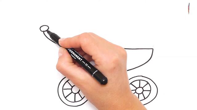 Как нарисовать ДЕТСКУЮ КОЛЯСКУ / мультик раскраска ДЕТСКАЯ КОЛЯСКА  для детей /Раскраски Малышам