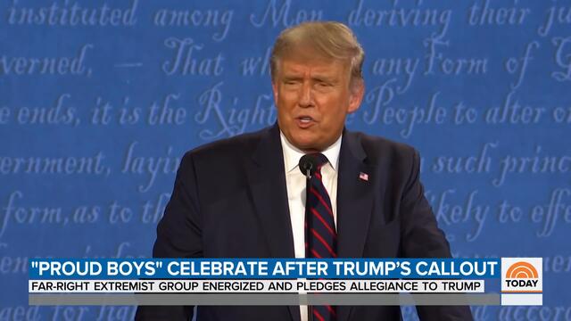Proud Boys Celebrate President Trump’s Callout To Them During Debate | TODAY