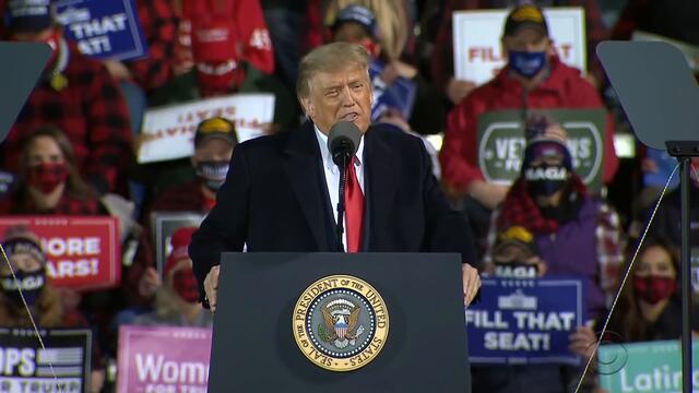 President Trump holds rally in Minnesota after first presidential debate