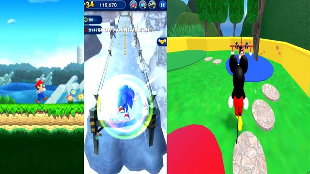 Super Mario Run vs Sonic Dash vs LEGO Mickey Mouse Clubhouse