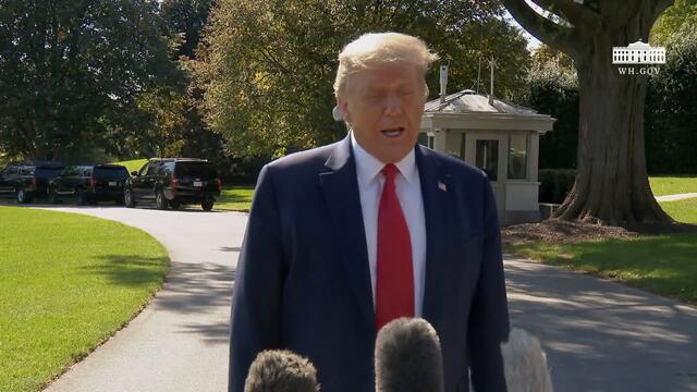 09/30/20: President Trump Delivers Remarks Upon Departure