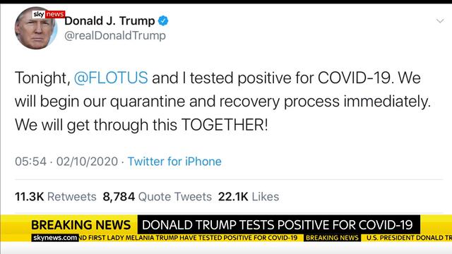 BREAKING: President Trump and First Lady test positive for COVID-19