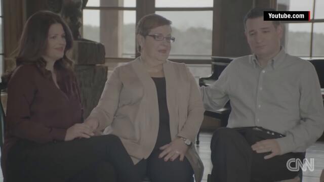 Watch Ted Cruz coach his family through a campaign ad shoot