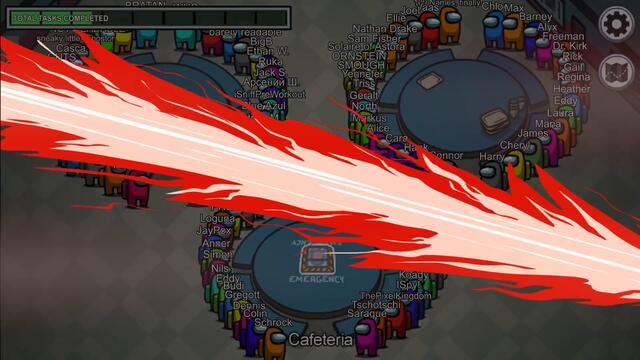 AMONG US, but with 100 PLAYERS