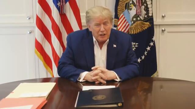 Breaking: President Trump releases video message while at Walter Reed Medical Center