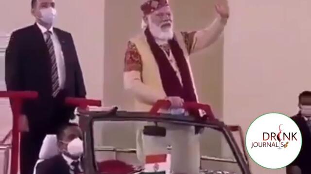 Narendra Modi waving at an empty Tunnel or might be he is waving to CCTV Cameras.