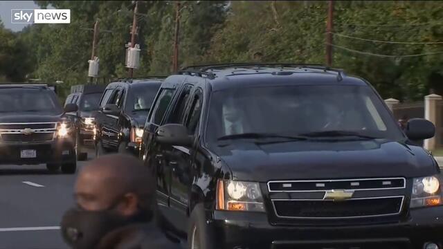 BREAKING: President Trump's surprise drive-by greeting to supporters