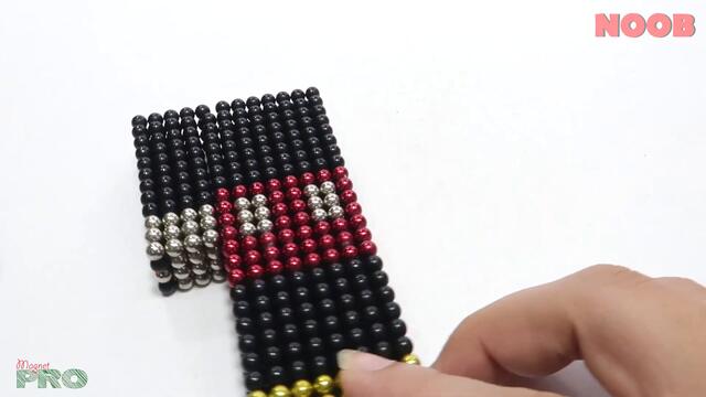 Noob vs Pro vs Monster Magnets | How To Make Mickey Mouse Disney with Magnetic Balls