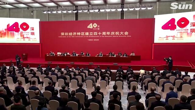 China's President Xi violently coughs throughout speech