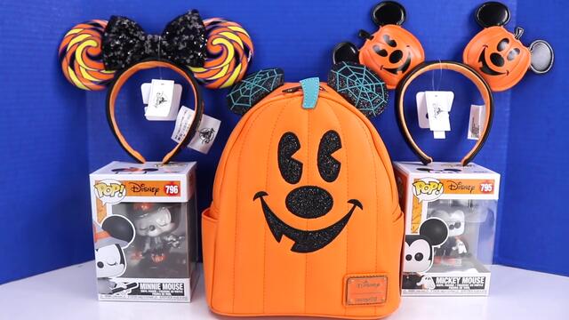 Disney Mickey Mouse Jack-O-Lantern Loungefly Halloween BackPack, Funko & More