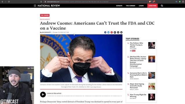 Cuomo Goes Full Anti Science Telling People NOT To Trust The CDC And FDA Vaccines Cuz Orange Man Bad