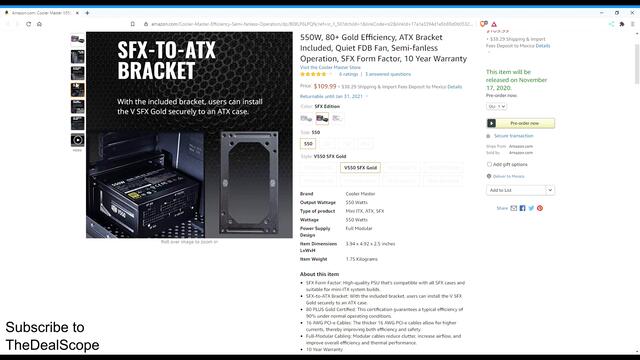 Cooler Master V550 SFX Gold Full Modular, 550W