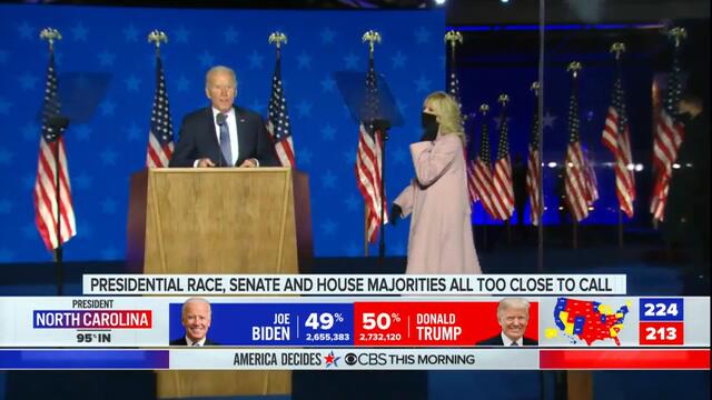 President Trump prematurely declares victory, several states still a toss-up