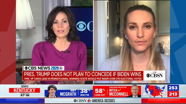 President Trump does not plan to concede if Biden declares victory