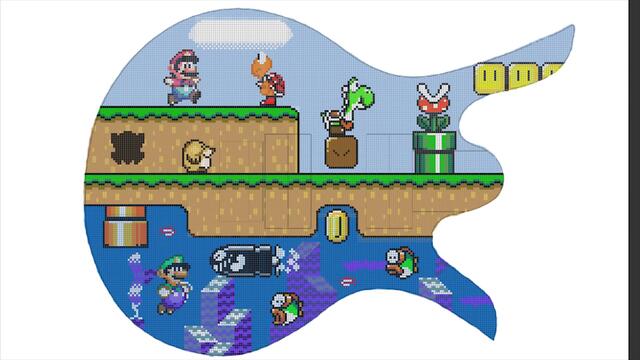 Making a Super Mario Guitar from 10,000 Lollipop Sticks (Full Build)