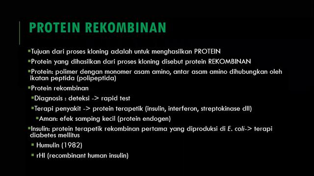 8 Bioteknologi Farmasi S1 Farmasi Semester 5 Produksi Isolasi Pemurnian Protein Rekombinan Ana Indra