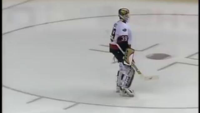 Hasek Allows Offside Goal