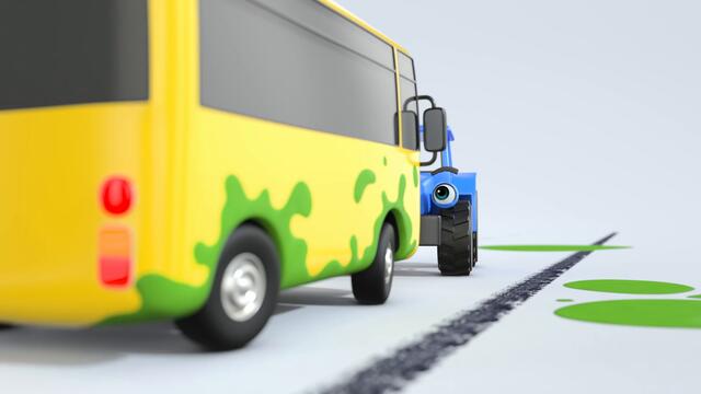 Бастер застрял в слайме! | Мультики для детей | Автобус Бастер | Детские Песни