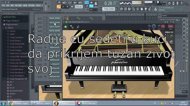 Goca Stojicevic - Pusti Me Da Nadjem Srcu Lek Instrumentap Piano (Lyrics Video 2019)