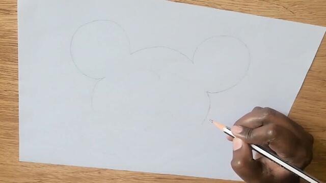 How to draw simple and easy Mickey Mouse