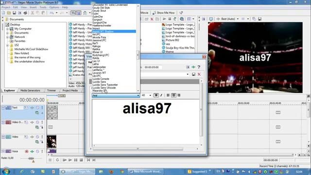 Ето как се слага текст и се запаметява със sony vegаs 9