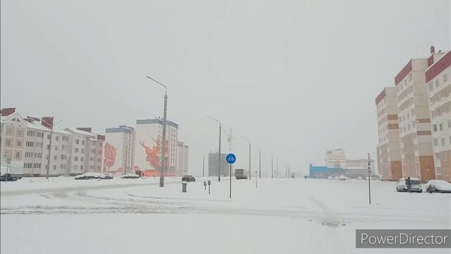 Снег в Бобруйске.Красивое Видео о Зиме.Погода.Беларусь.Зима январь 2021