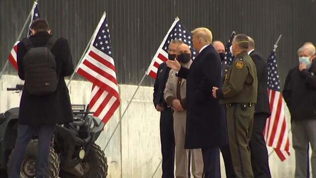 President Trump delivers on remarks on the Capitol riots during visit to Alamo, Texas