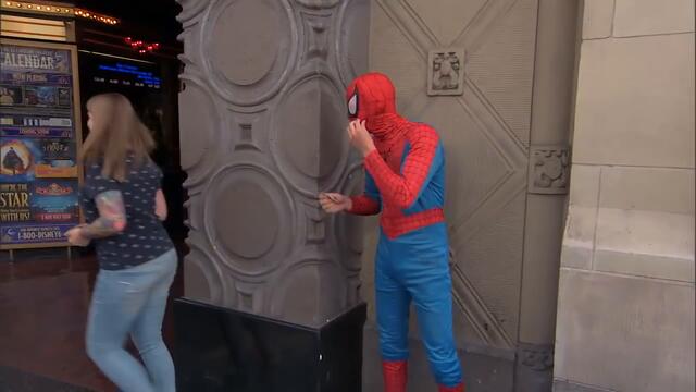 Andrew Garfield dresses up as Spider-Man for a while