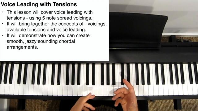 Jazz Piano Tutorial - Voice Leading with Tensions