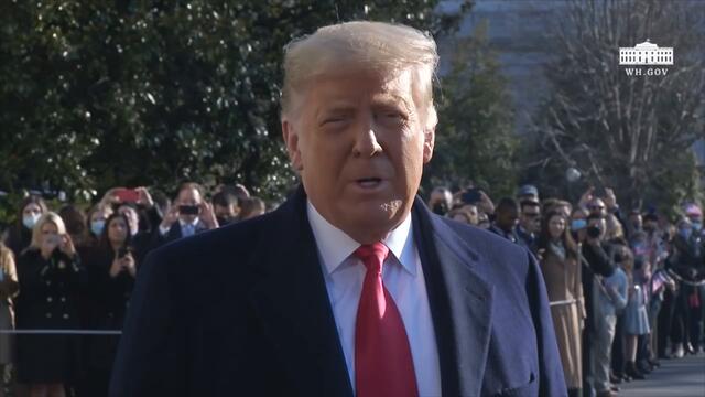01/12/21: President Trump Delivers Remarks Upon Departure