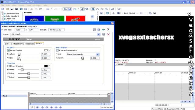 Sony Vegas Tutorial - Text Effect