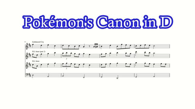 Pokémon's Canon in D