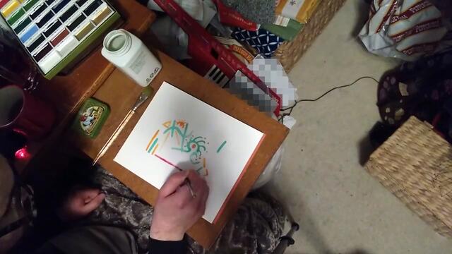 Watercolor & Sharpie Abstract Art + Fujara Improv