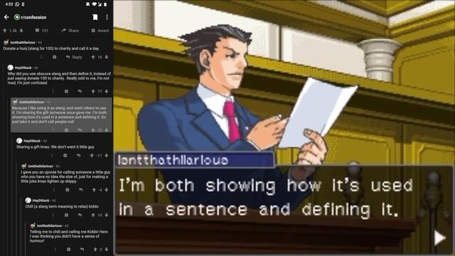 i made a bot that turns reddit arguments into ace attorney