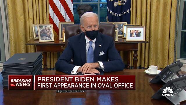 President Biden signs his first executive orders